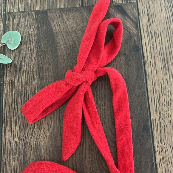 NWOT Wild Fable by Target Towel Terry Romper in Red - Picture 6 of 6